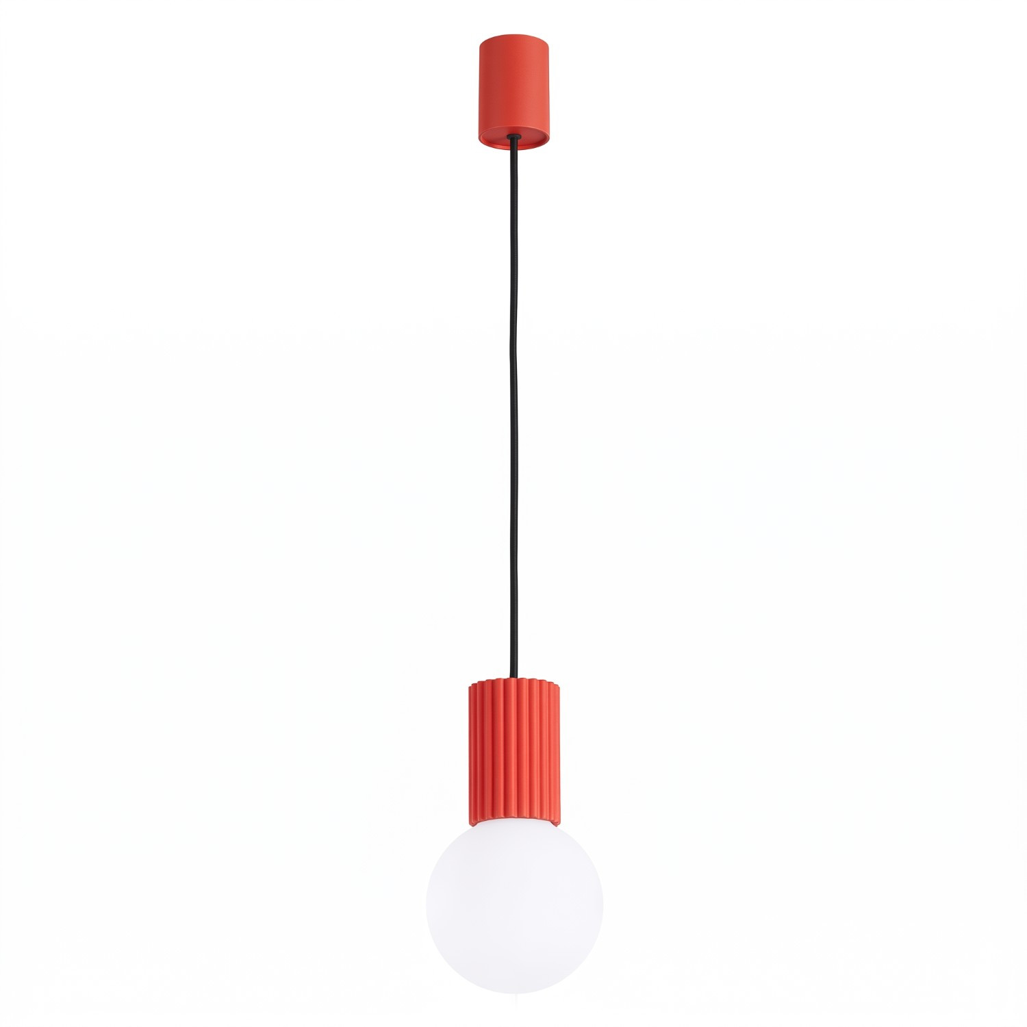 Suspensions Halo Aluminium/verre Rouge 1xg9 12cm Sollux