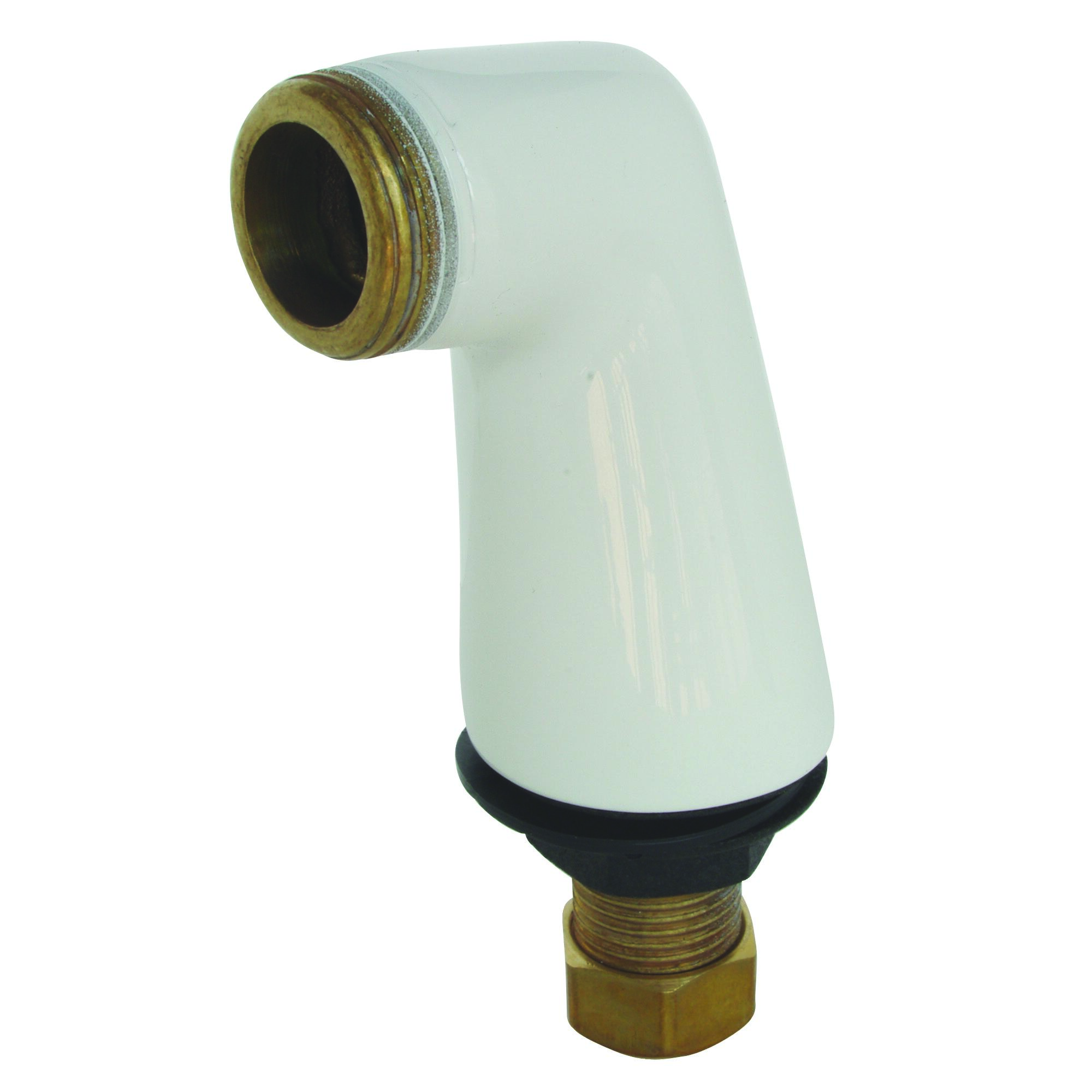 Raccord Laiton Droit Blanc - Mâle 15/21 - Mâle 20/27 - Pour Robinetterie Murale - Compatible Baignoire Entraxe 150mm