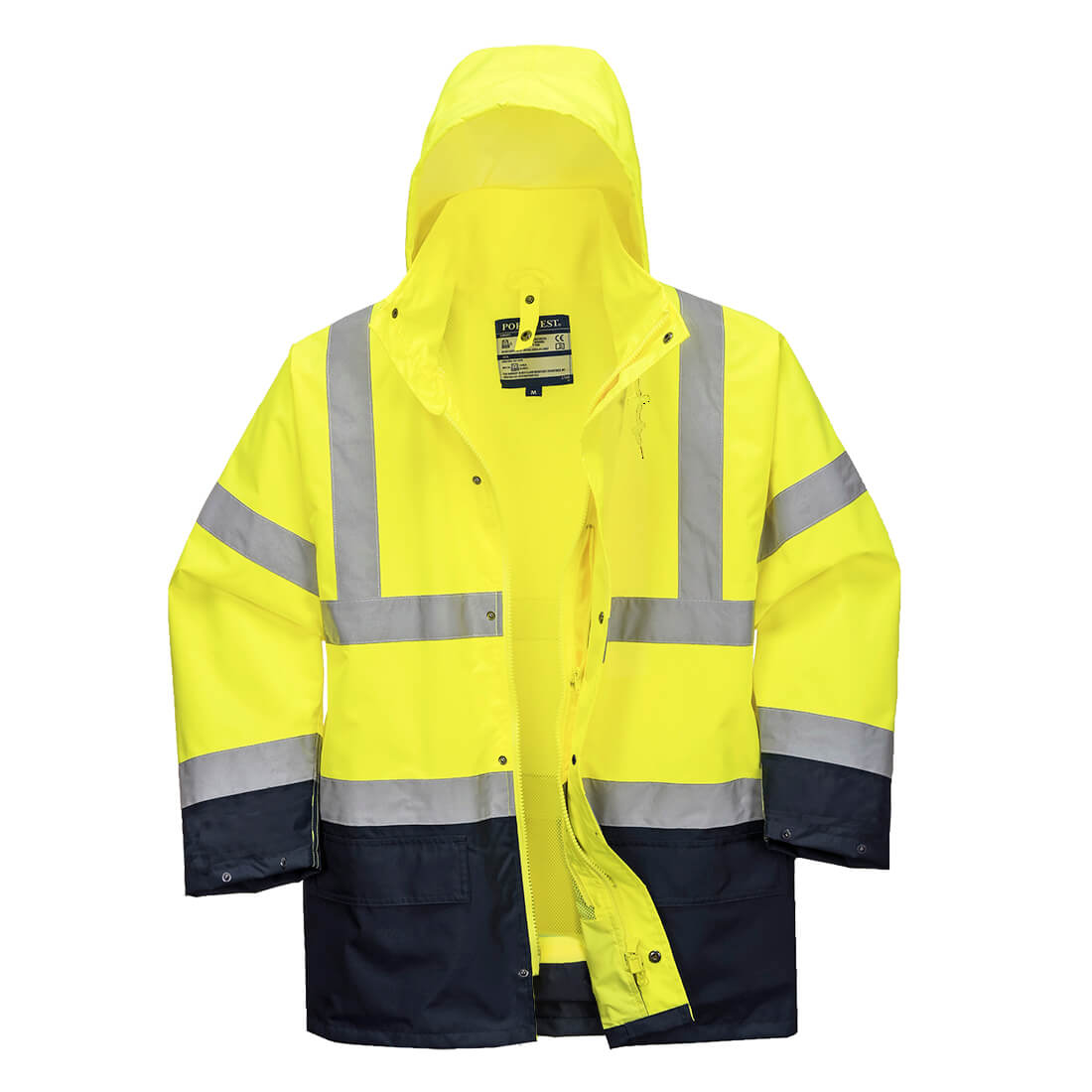 Parka 5 En 1 Essentiel Bicolore Jaune/marine Xs