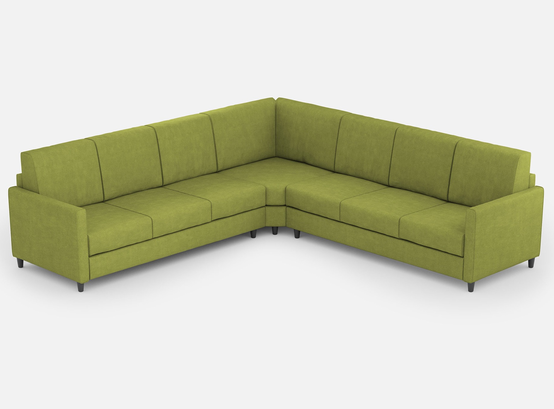 Canapé D'Angle Moderne Italien Tissu Vert Pistache Korane - 5 Tailles 281x281 Cm-taille 281x281 Cm