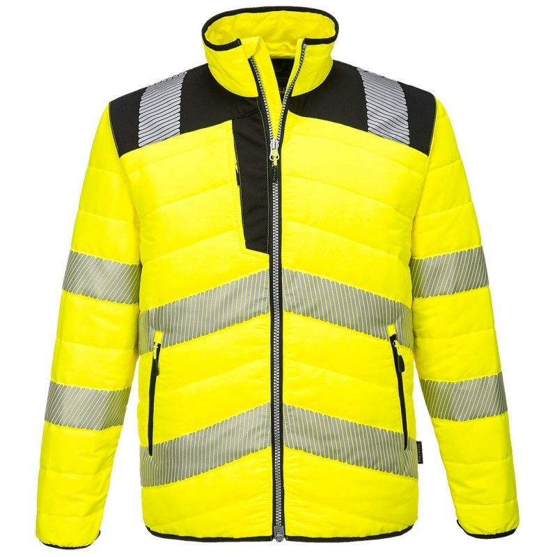 Portwest - Veste De Travail Haute Visibilité Baffle Jaune / Noir L