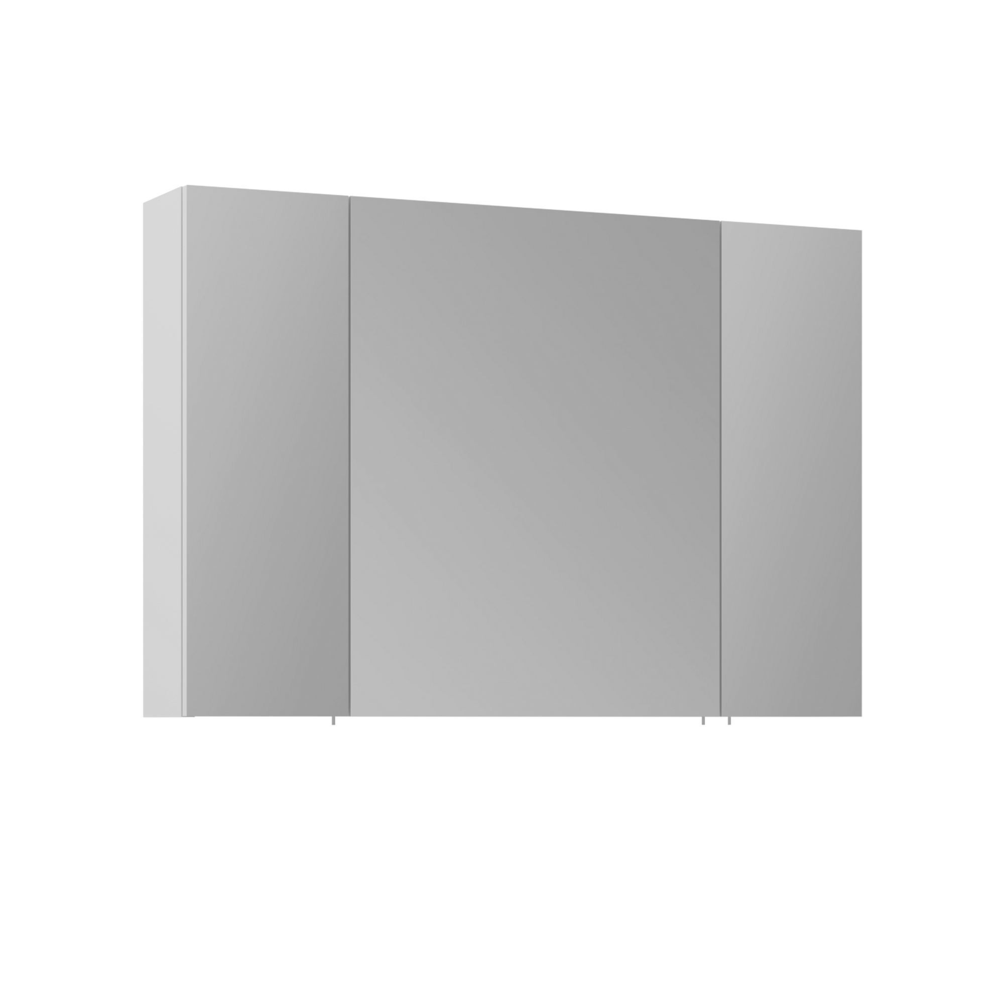 Meuble Salle De Bain Avec Miroir "side 100" - 100 X 16 X 66 Cm - Matte White