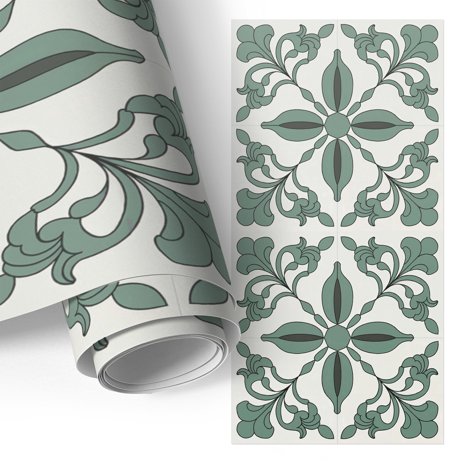 Film Adhésif - Adhésif Décoratif - Rénovation Facile - Idéal Pour Plan De Travail Ou Meubles De Cuisine Motif Floral 65x130 Cm