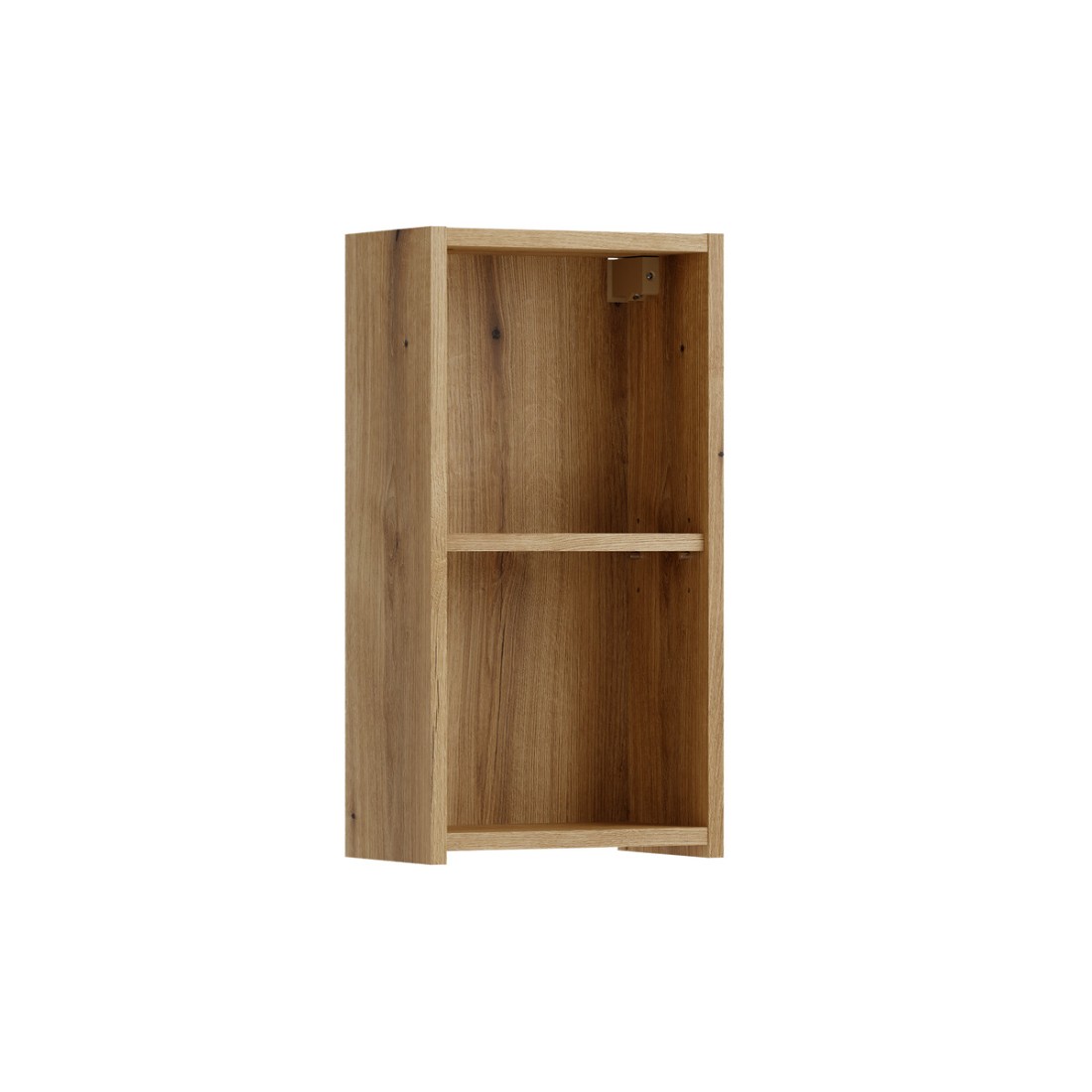 Meuble De Rangement Salle De Bain Vano 57 Cm Chêne Suspendu Avec 2 Niches