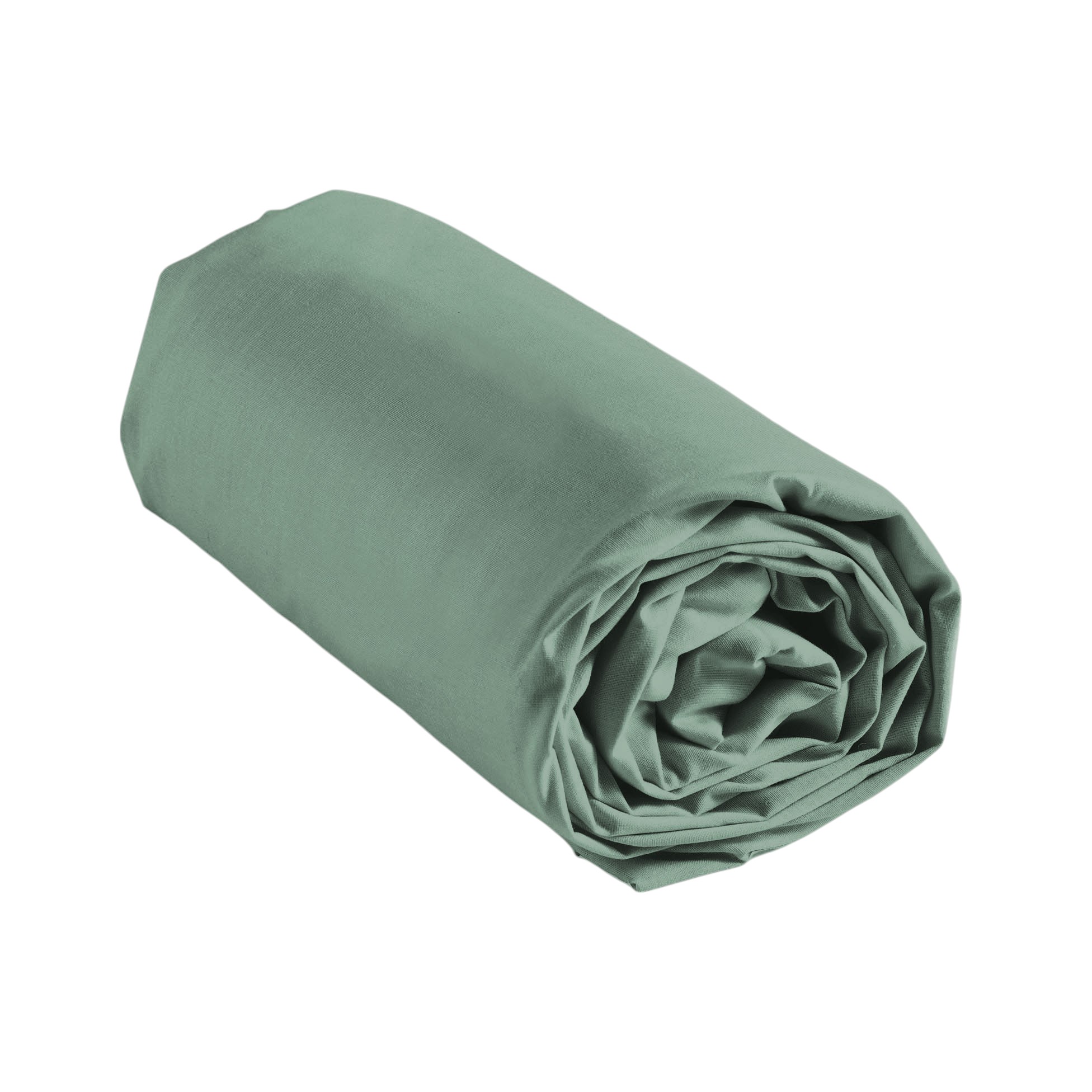Drap Housse En Coton 160 X 200 Cm Line Sauge