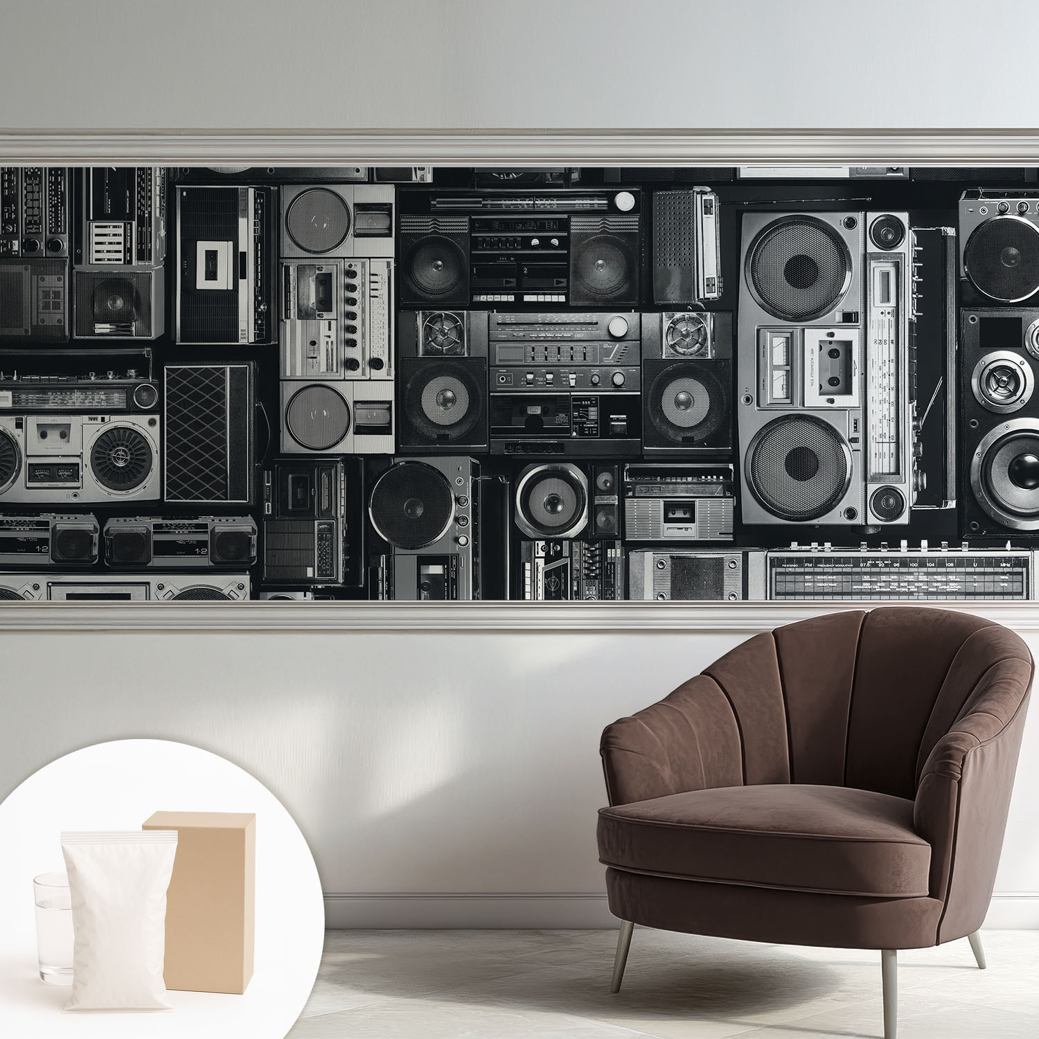 Papier Peint Intissé Avec Imprimé Installation Simple Qualité Excellente Sans Désordre - Colle Incluse Gratuite Radio Rétro 250x104 Cm