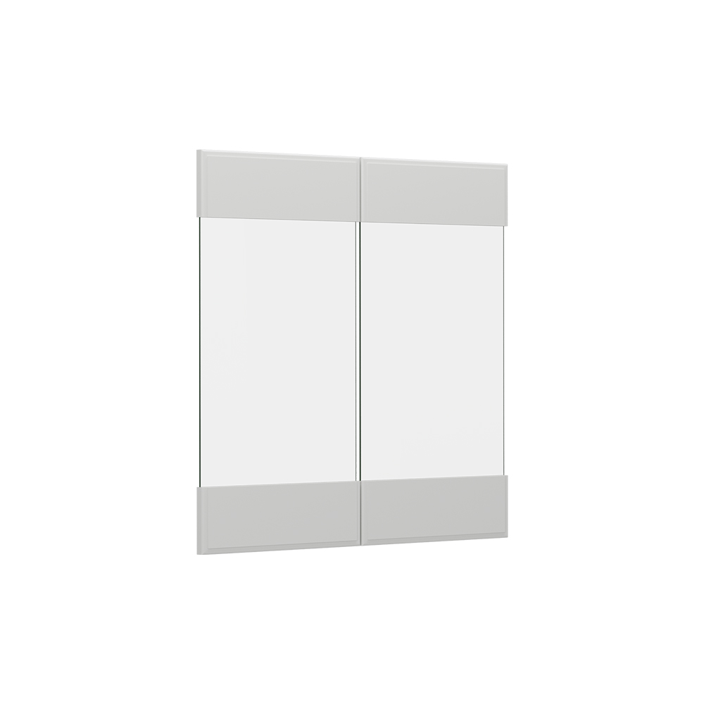 Façade De Cuisine R-line, Blanc Campagne, 59.2x59cm Façade De Meuble Pour Meuble Mural Vitré, Vicco