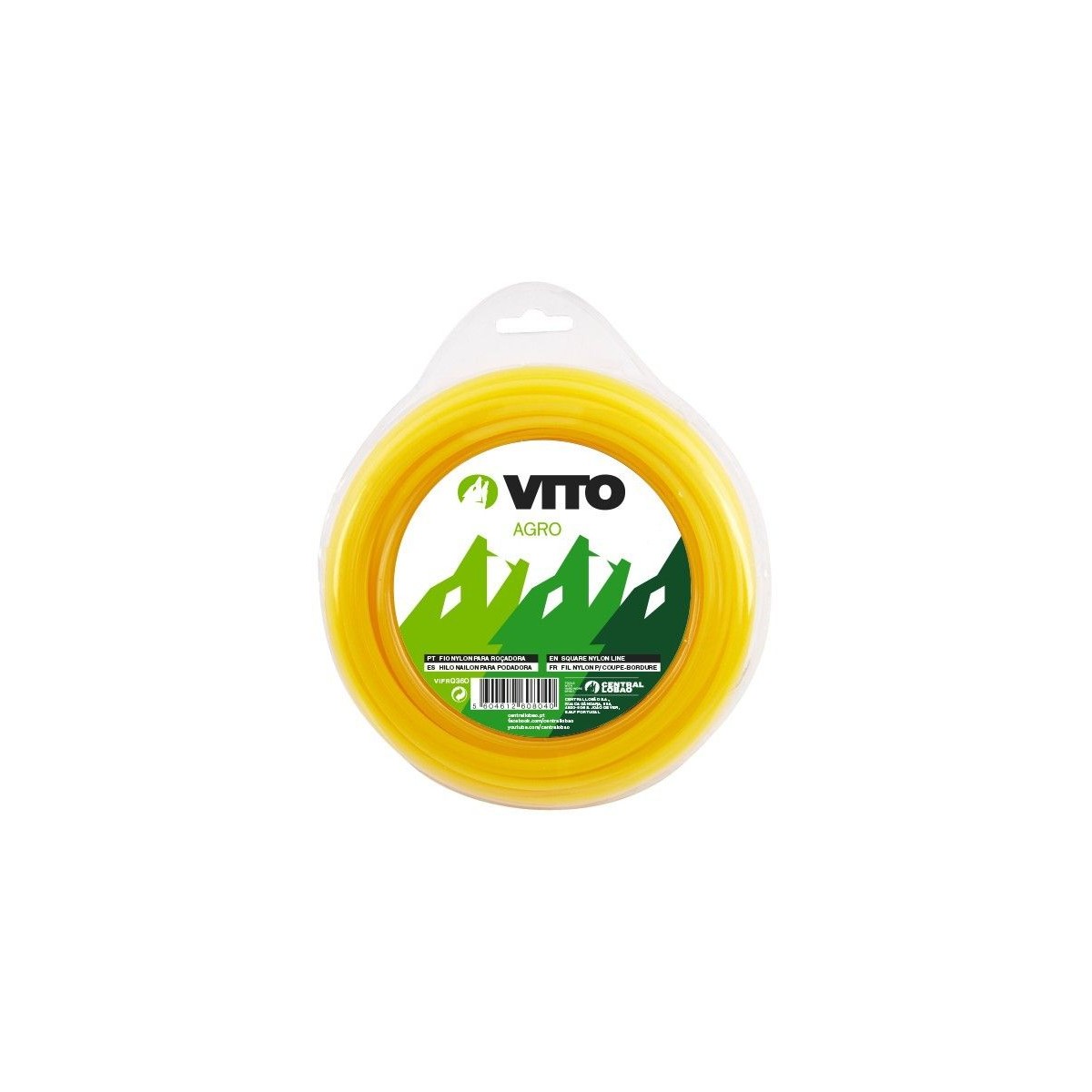 Fil Nylon Carré Pour Débroussailleuse - Longueur 15m - Diamètre 3mm Vito
