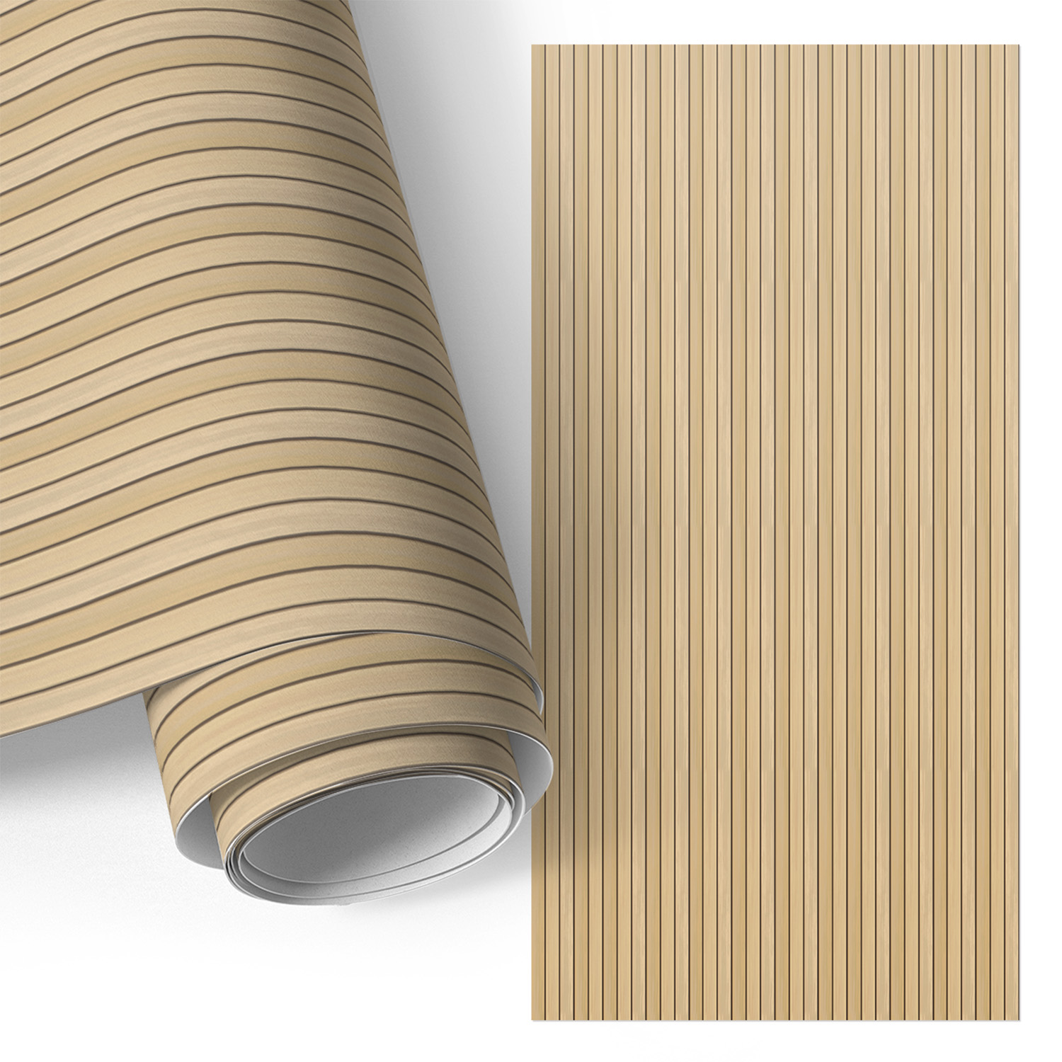 Film Adhésif Décoratif - Look Premium - Transformation Facile - Durable - Pour Placard - Pour Meubles Rayures Bois 65x130 Cm