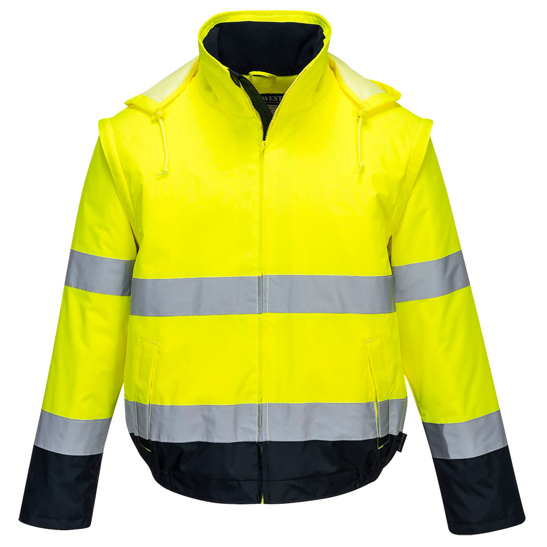 Portwest - Blouson Hv 2-en-1 Hv Doublé Polaire Couleur: Jaune/marine Taille L