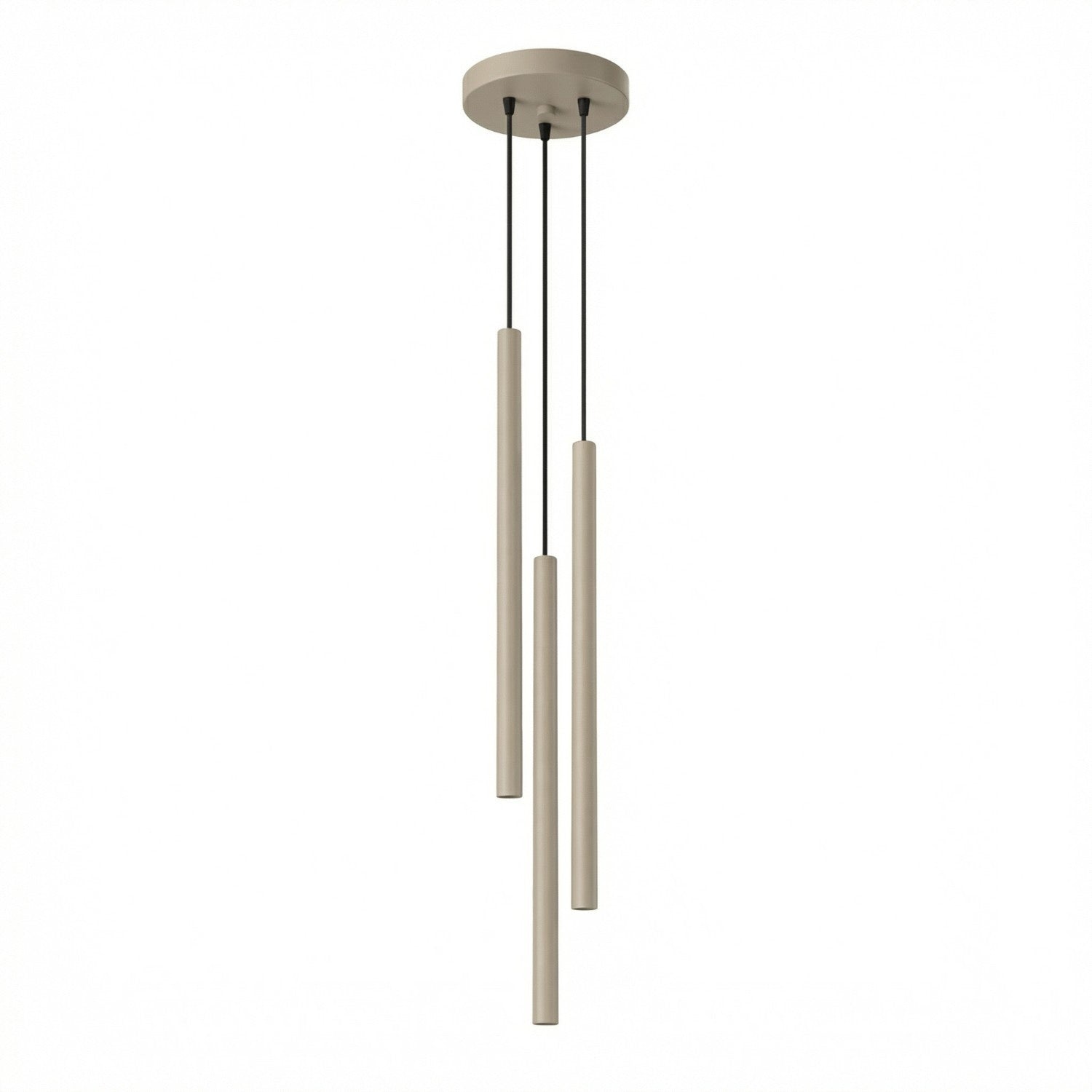 Suspension Moderne Taupe À 3 Tubes G9 8w Pastelo Sollux Lighting