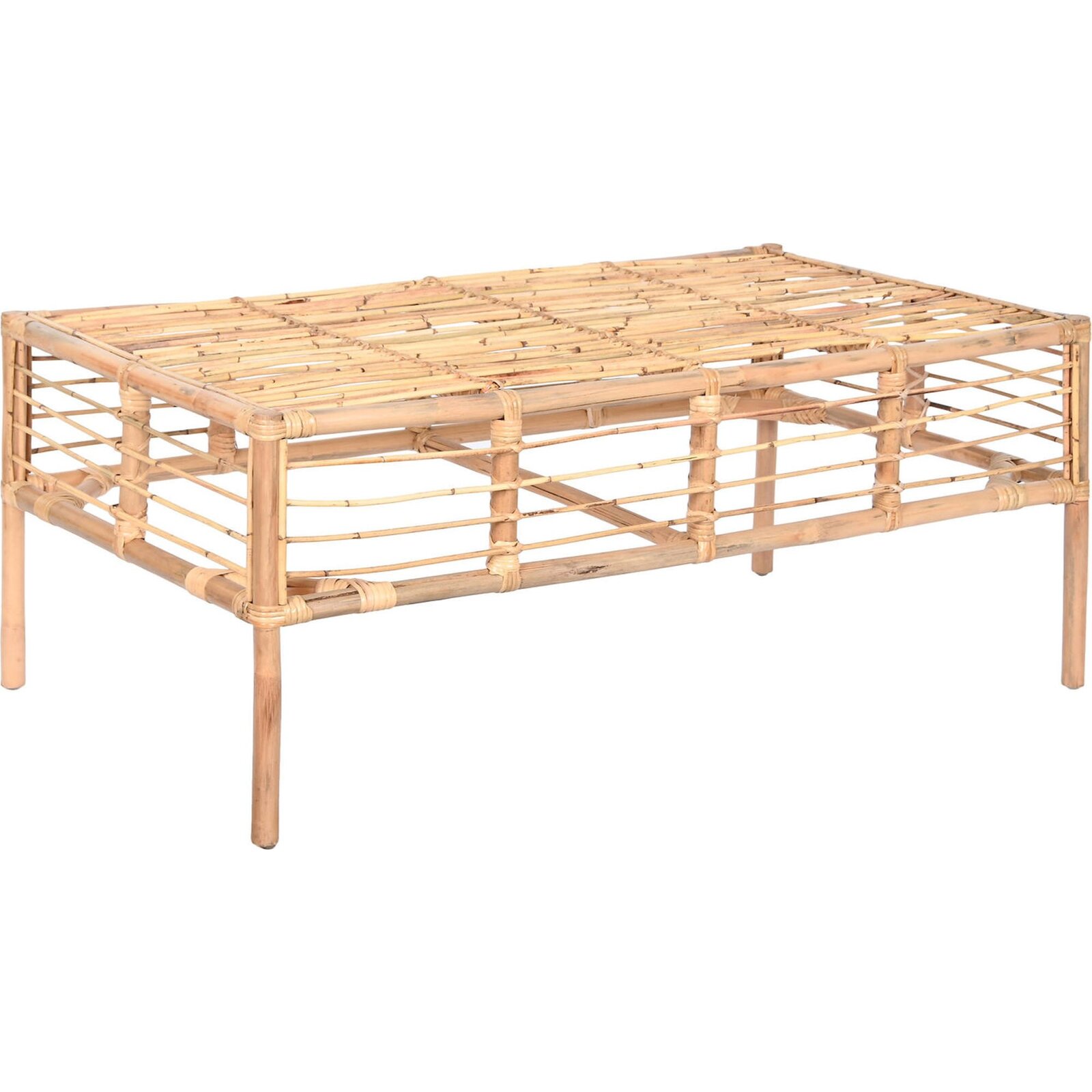 Table Basse Rotin Naturel Élégance Pour Salon Cosy - Bois Naturel Léger Et Chaleureux