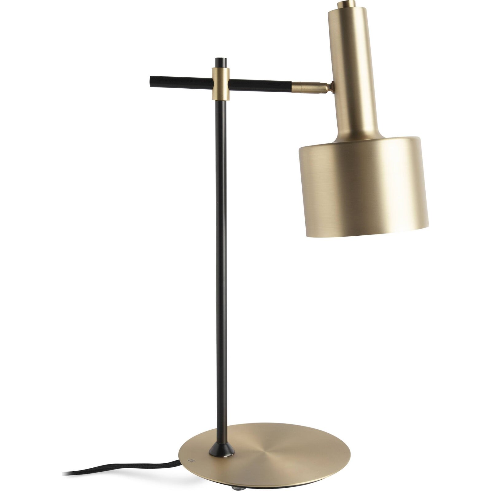 Lampe De Table Design Or Et Noir Angel Cerda - Aluminium Or Mat Et Acier Noir