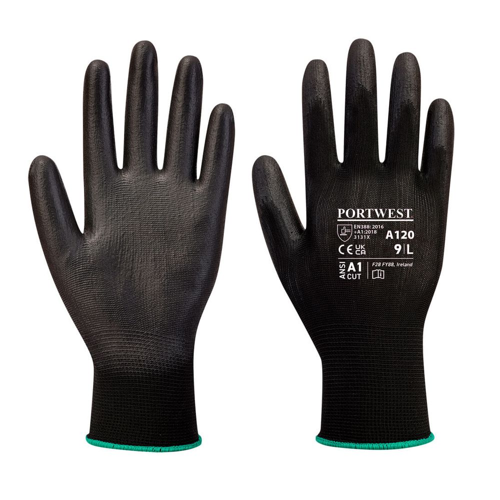 Gant Enduit Pu Couleur: Noir Taille M - Portwest