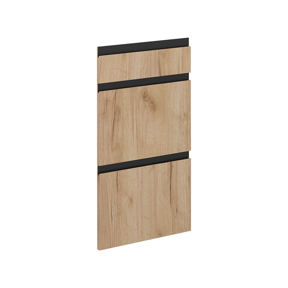 Façade De Cuisine R-line, Chêne De Force Doré, 39.6x70.4cm Façade De Meuble Pour Meuble Bas À Tiroirs, Vicco