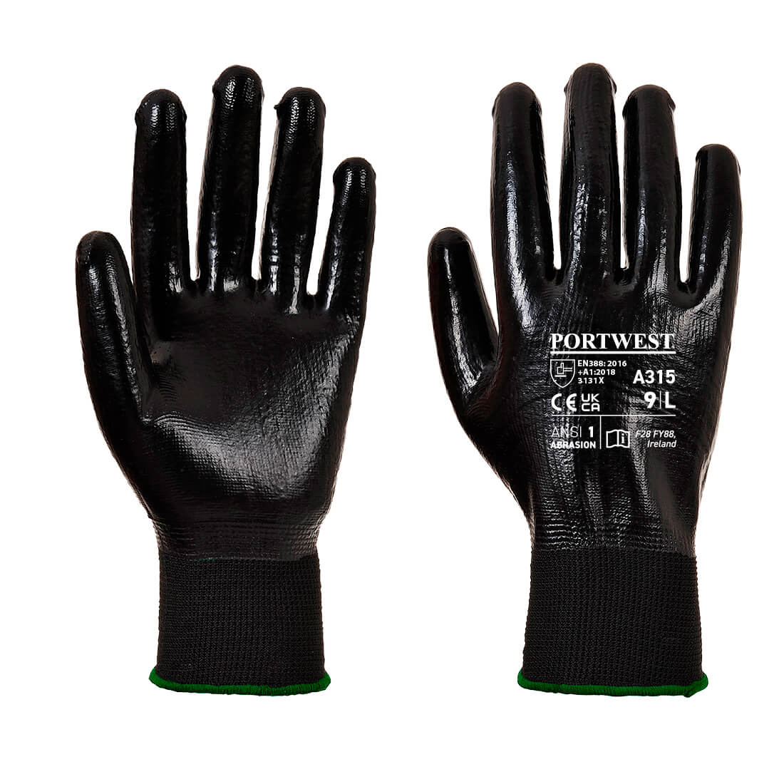 Gant All-flex Grip Couleur: Noir Taille S - Portwest