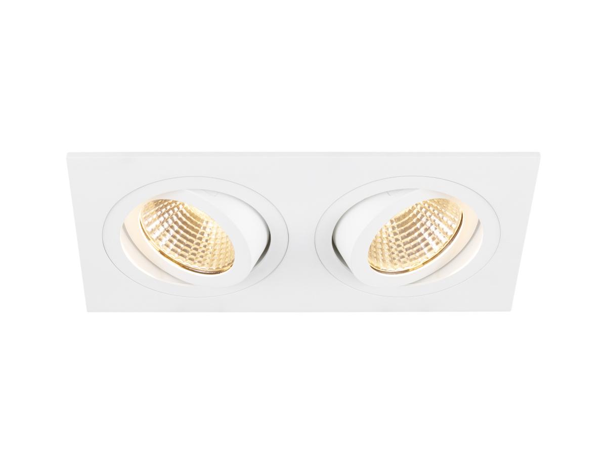 Encastré De Plafond New Tria® 155 Carré 2700 K Led Double Phase 38° Blanc - Slv - 1008511