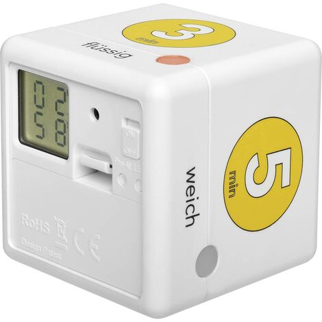 Tfa Dostmann Cube Timer Ei Minuteur De Cuisine Blanc, Jaune Numérique