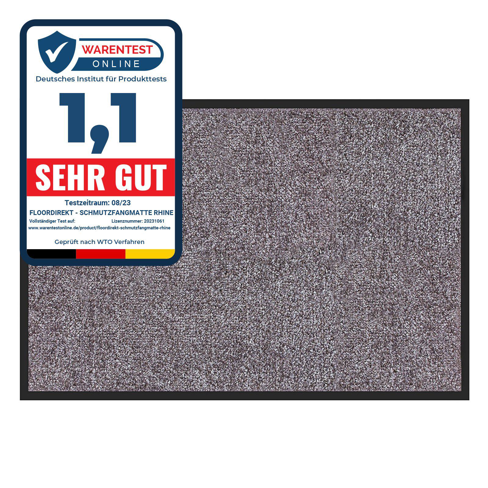 Karat - Tapis De Porte Paillasson D'Entrée Rhine Couleur Moine 90 X 300 Cm
