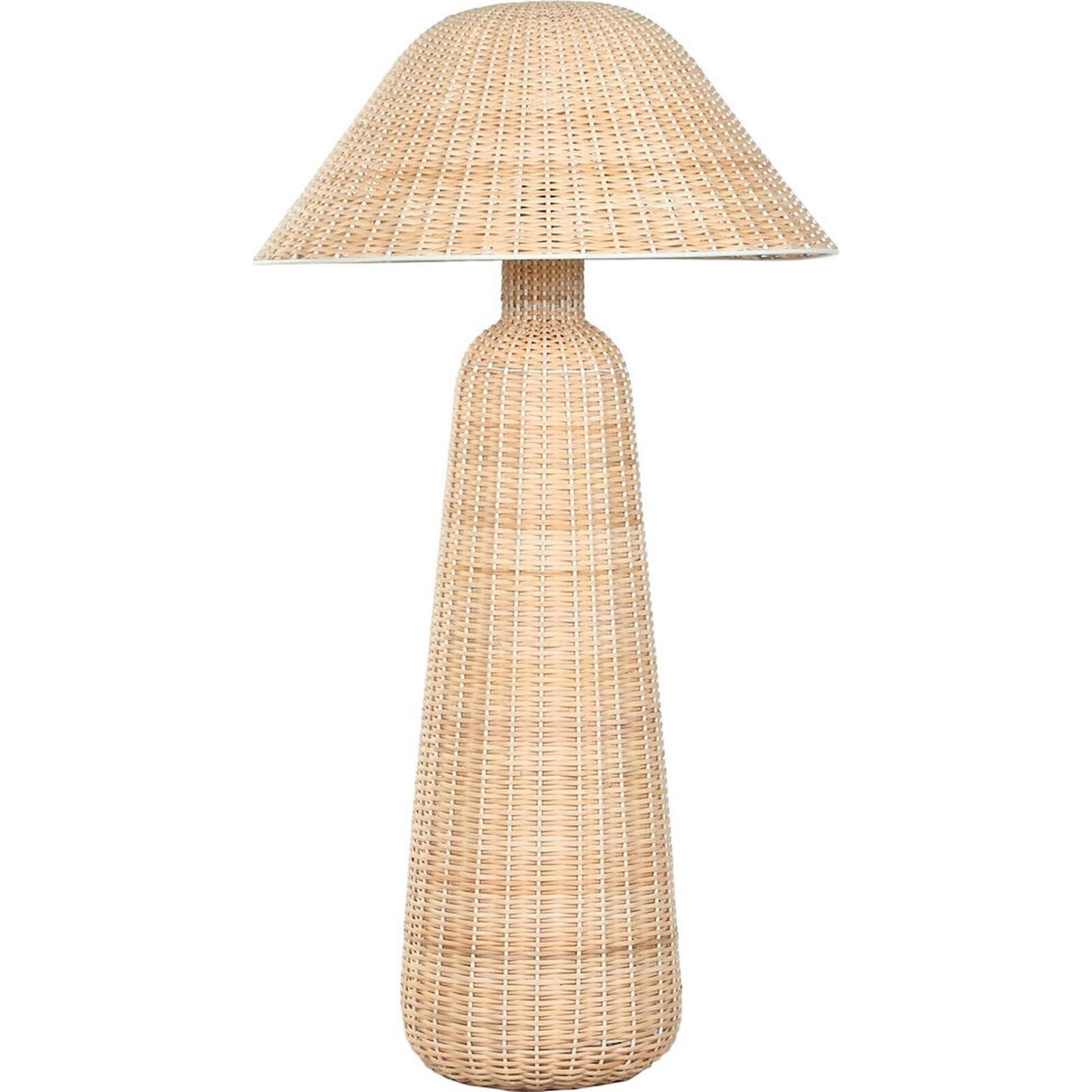 Lampe De Sol En Rotin Beige Ambiance Tropicale Chaleureuse - Beige Naturel Rotin