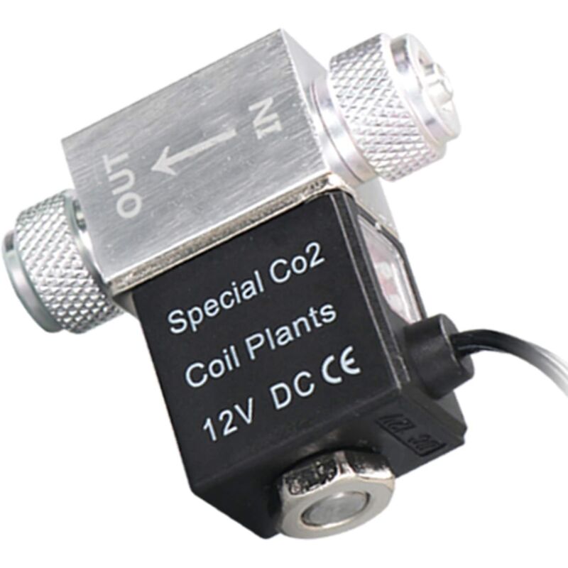 Électrovanne Pour Régulateur De Système De Co2 D'Aquarium Dc 12 V Sortie Connecter M10 1 Filetage Externe Simple Tête Version Basse Température Silencieuse