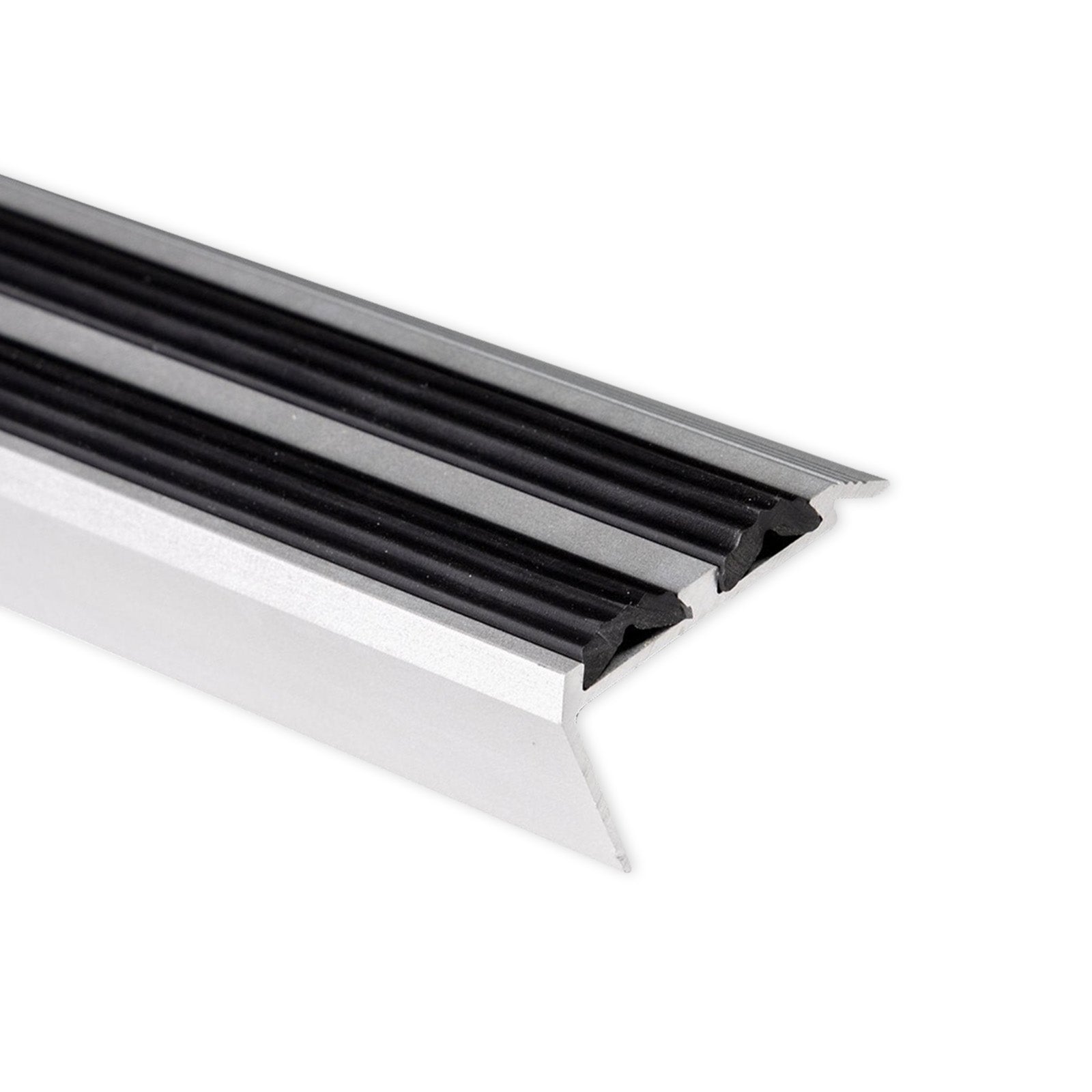 Casa Pura - Seuil D'Escalier Avec Double Caoutchouc Power Grip Longueur: 100 Cm Pré-percé Noir