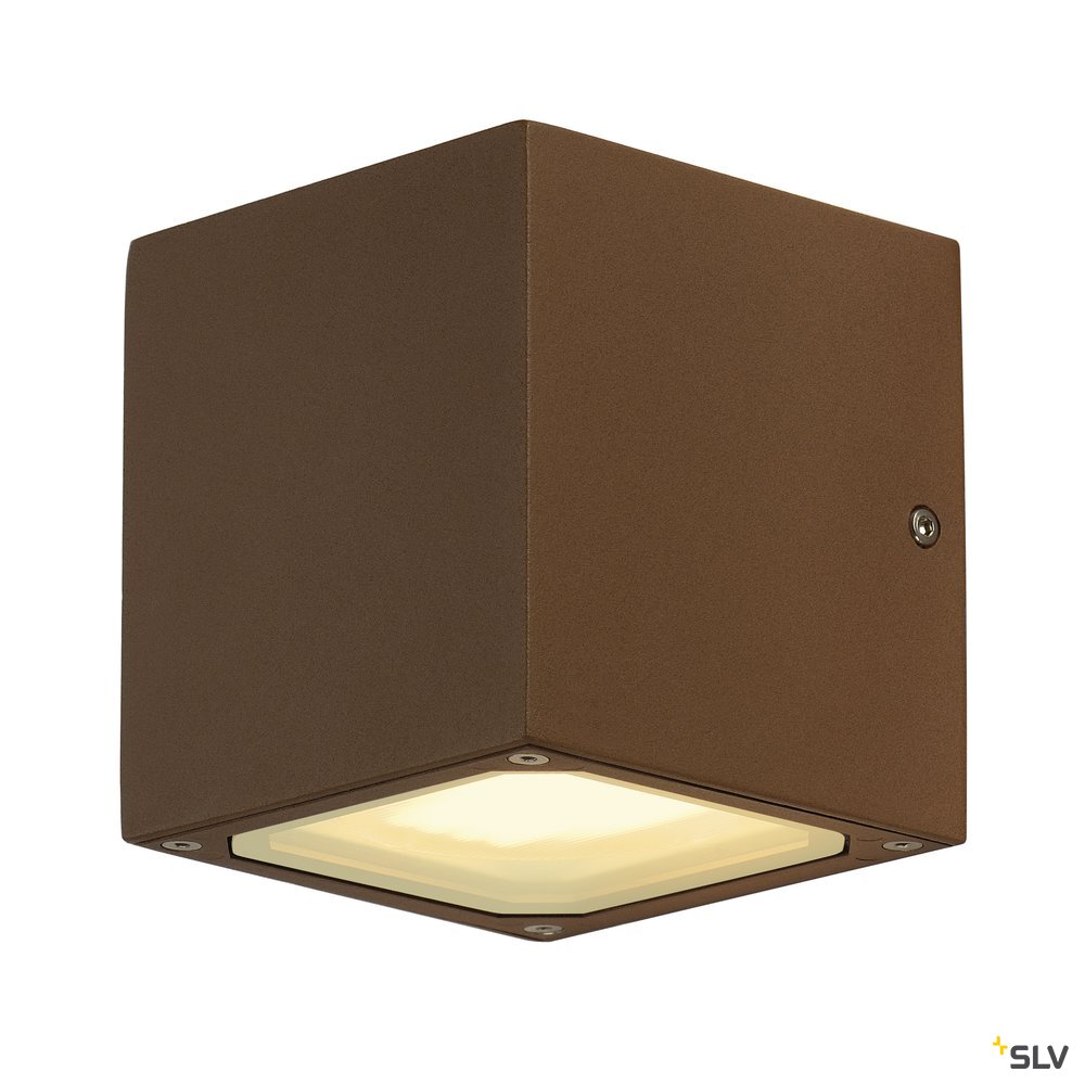 SLV Sitra Cube applique d'extérieur, brun rouille