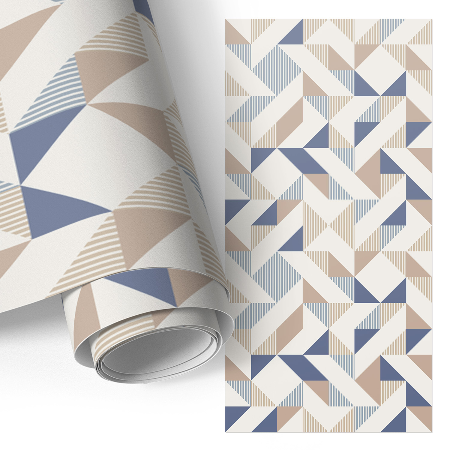 Film Auto-adhésif - Adhésif Décoratif - Imperméable - Pour Meubles - Pour Armoires Motifs Géométriques 50x100 Cm