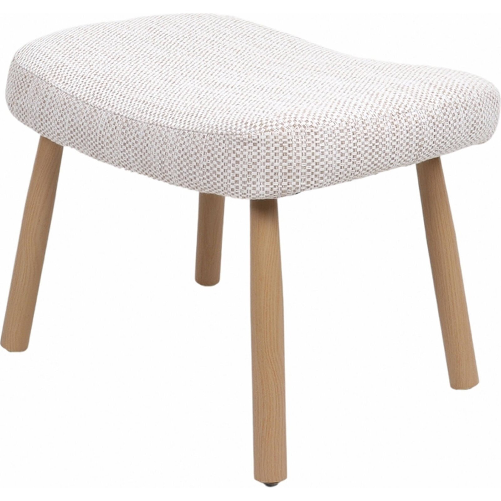 Tabouret Naturel Design En Bois Et Métal Assise Tissu Beige - Beige Naturel Et Bois Clair