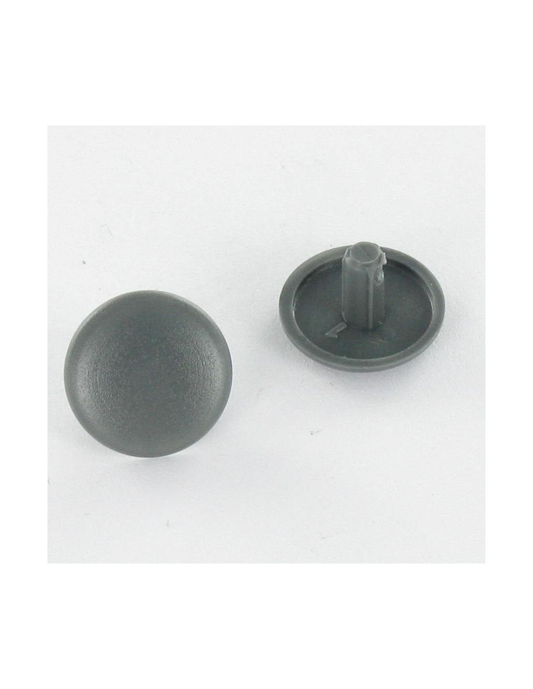 Cache Tête Plastique Diamètre De Tête: 12 Dt 3 Longueur 6 Ral7012 Gris Basalte-1 Pièce
