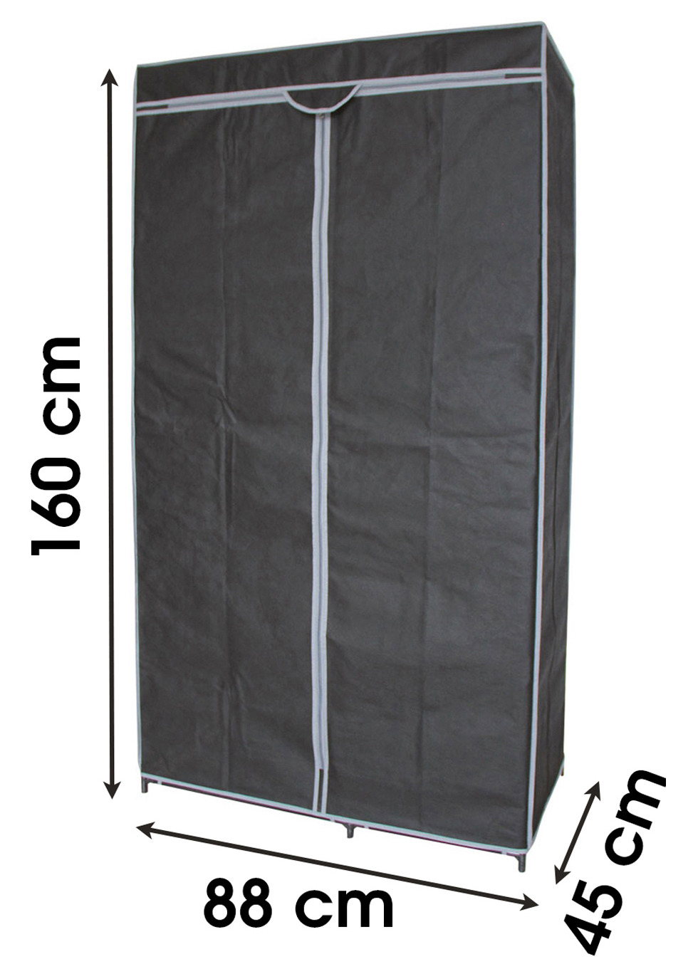 Penderie De 5 Étagères - Noir - L 88 X L 45 X H 160 Cm. - Livraison Gratuite