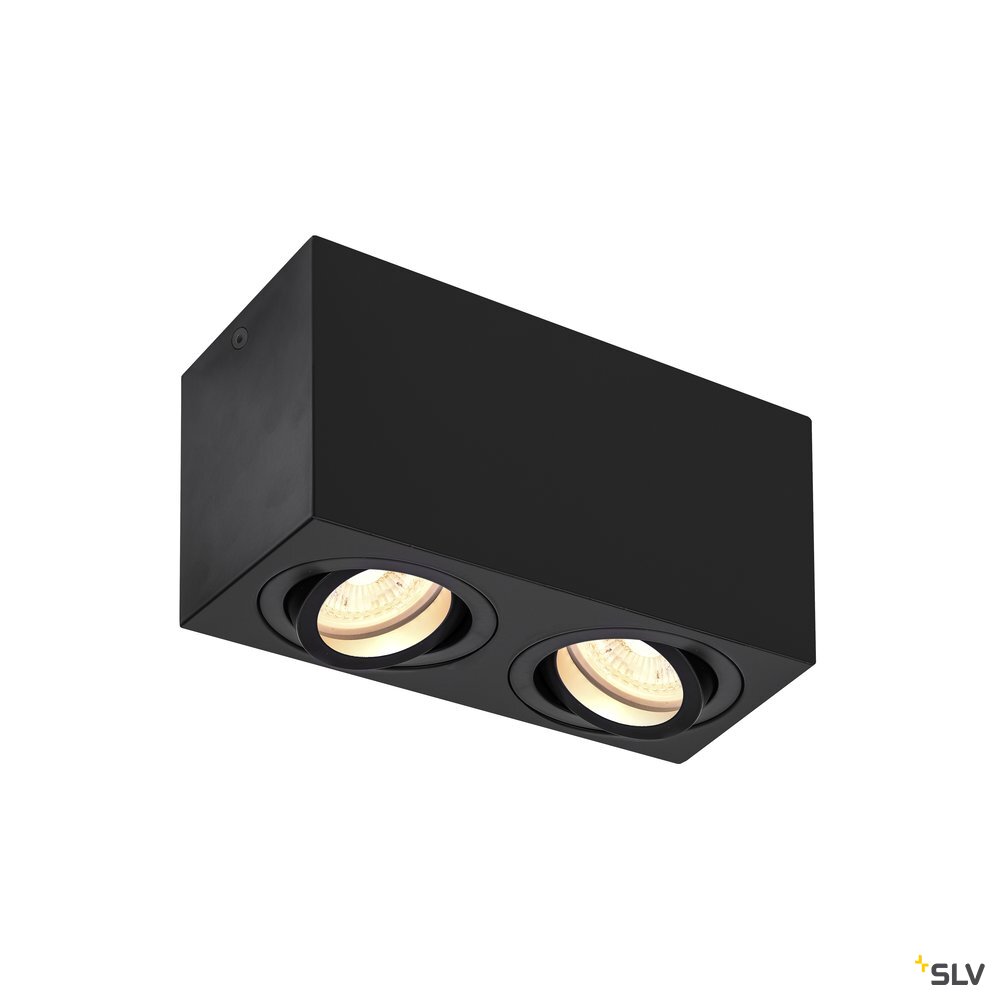 Plafonnier En Saillie Triledo Double Noir Qpar51 10w Max. - Slv - 1002005