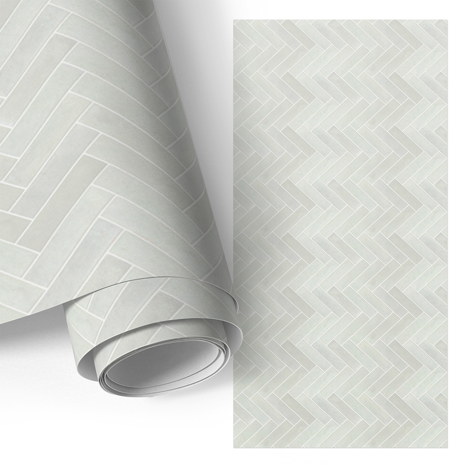 Film Adhésif - Adhésif Décoratif - Rénovation Facile - Pour Meubles - Pour Table Chevrons Clairs 50x100 Cm