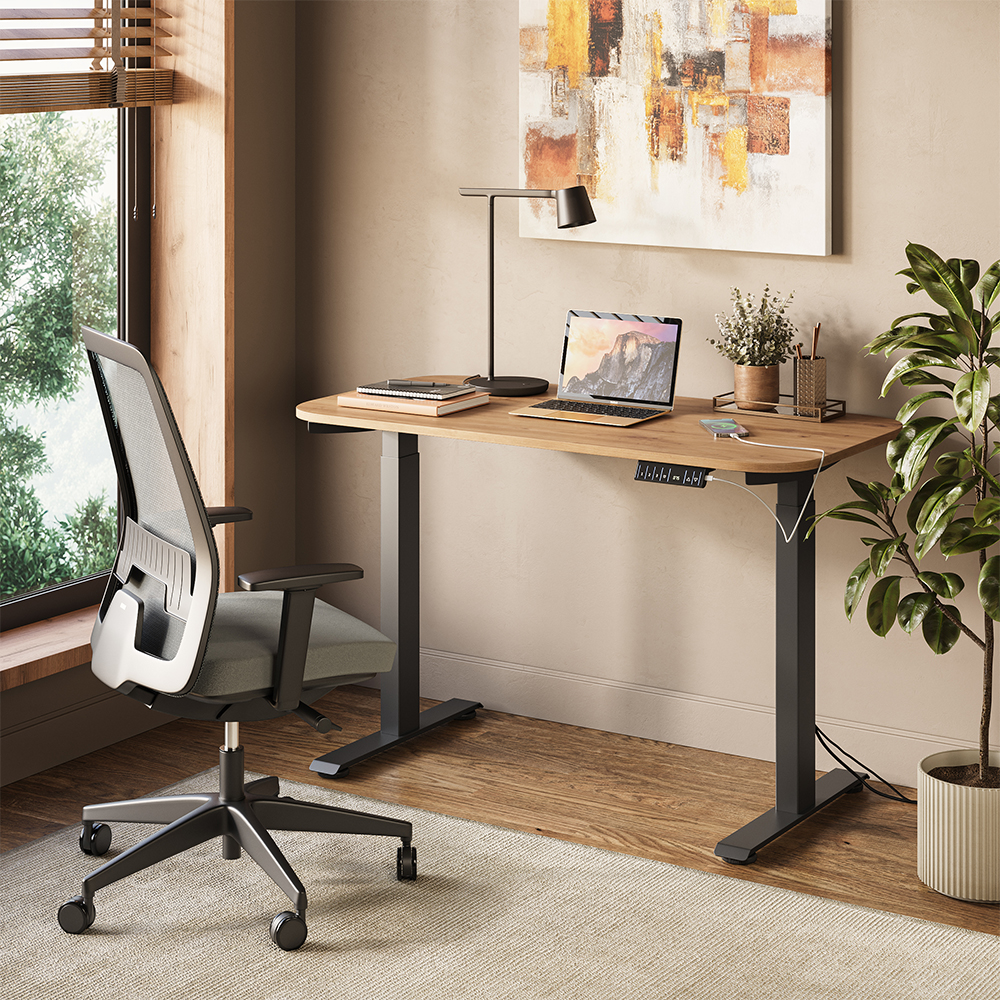 Bureau Elevate, Noir/artisan, 120x60cm 2 Moteurs, Vicco
