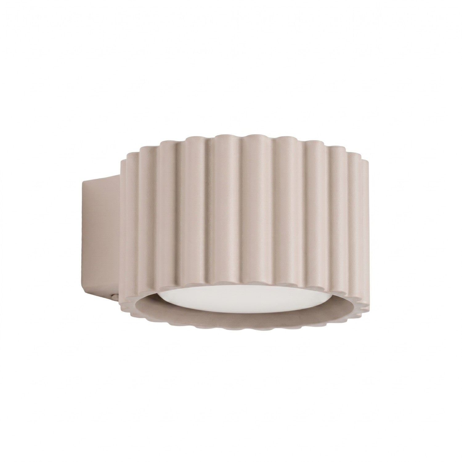 Applique Murale Moderne Taupe Ronde Rainurée 1xgx53 10w Aura Sollux Lighting