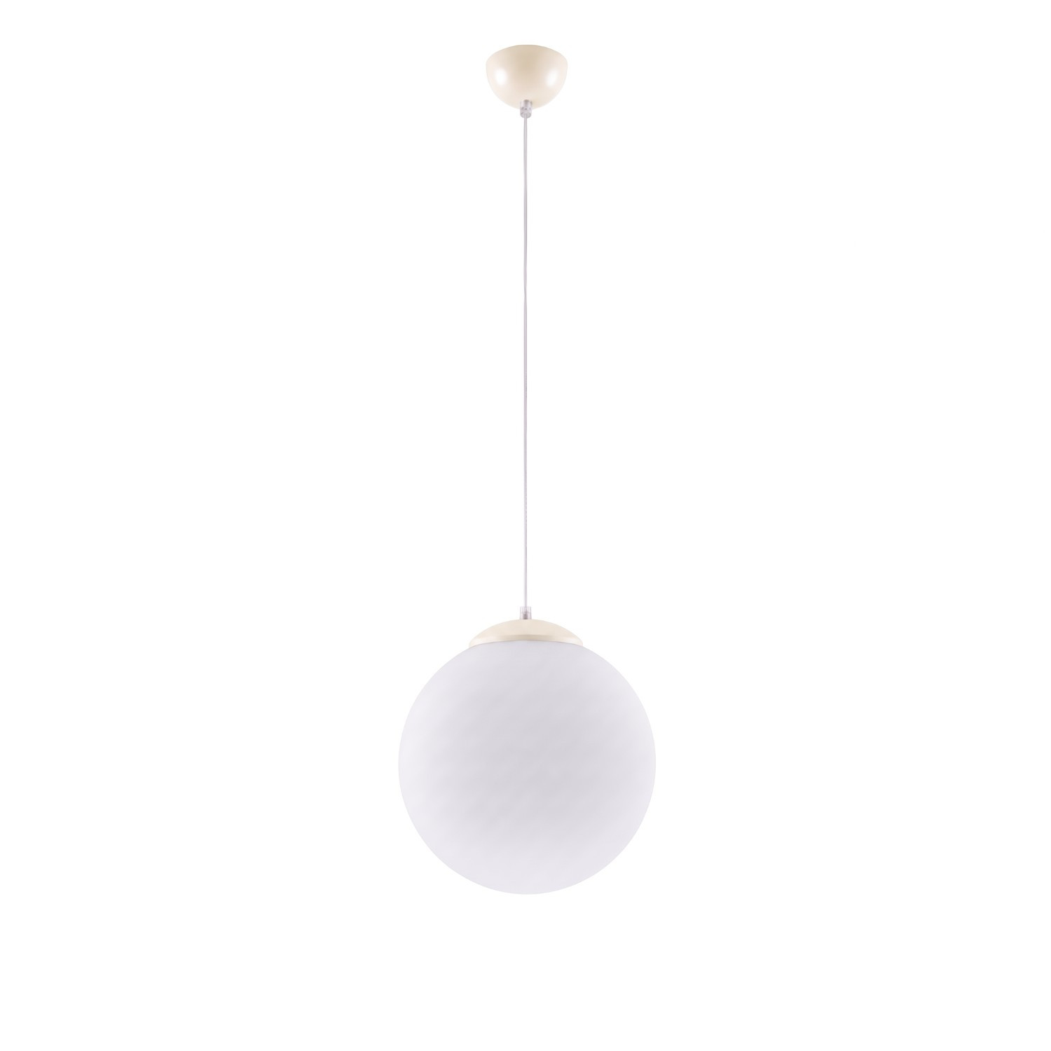 Suspensions Ugo Acier/verre Beige 1xe27 30cm Sollux