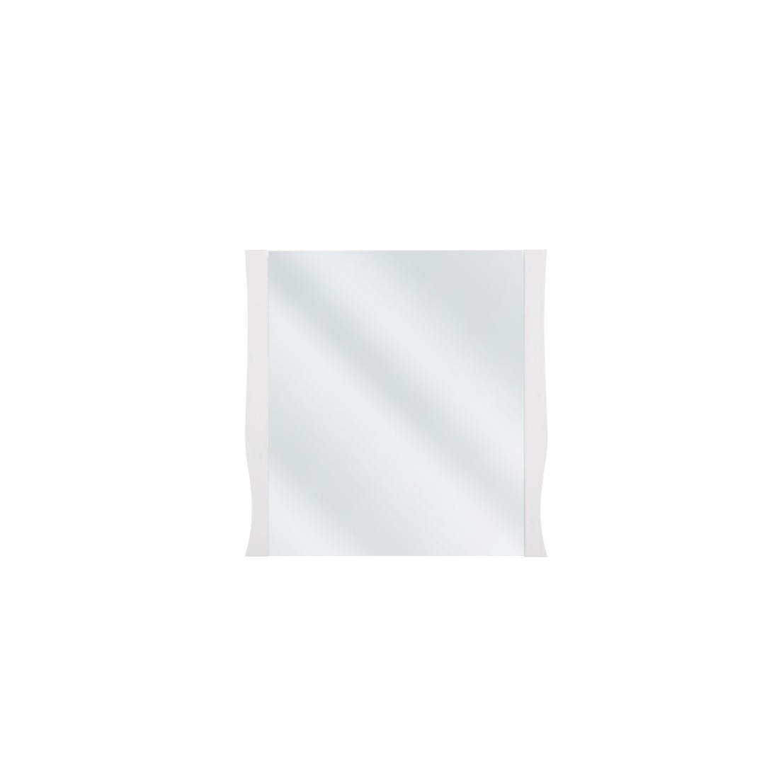 Miroir Salle De Bain Blanc Carré 80x80 Cm Cadre Fin 2 Cm Design