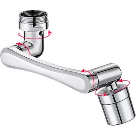 Robinet Universel 1440°, 1440° Fixation De Robinet, Mousseur Robinet Rotatif, Aérateurs À Economiseur D'Eau, Aérateur Robinet Rotatif À 1440° Pour Robinets De Cuisine Et Salle De Bain