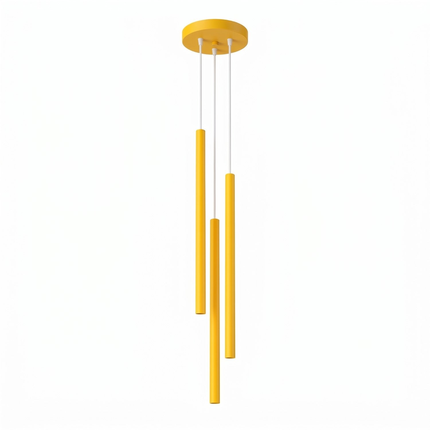 Suspension Moderne Jaune À Tubes Fins 3xg9 8w Pastelo Sollux Lighting
