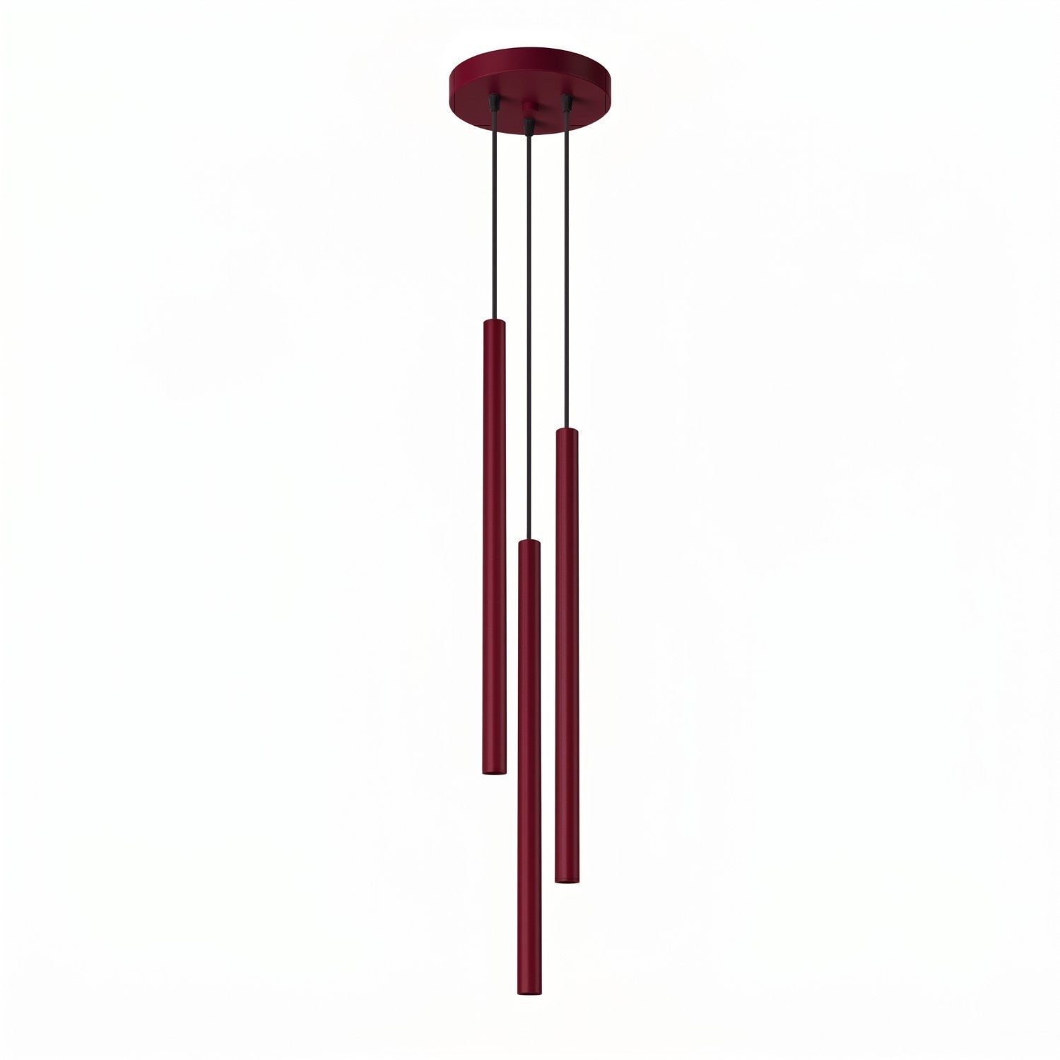Suspension Moderne Pastelo Bordeaux Tubulaires 3xg9 8w Sollux Lighting