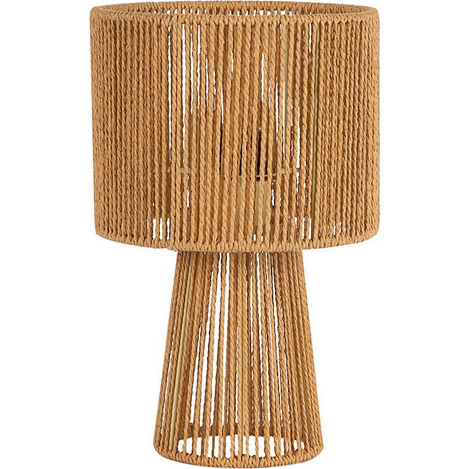 Lampe De Chevet En Corde De Papier Style Naturel Beige - Beige Naturel Corde De Papier