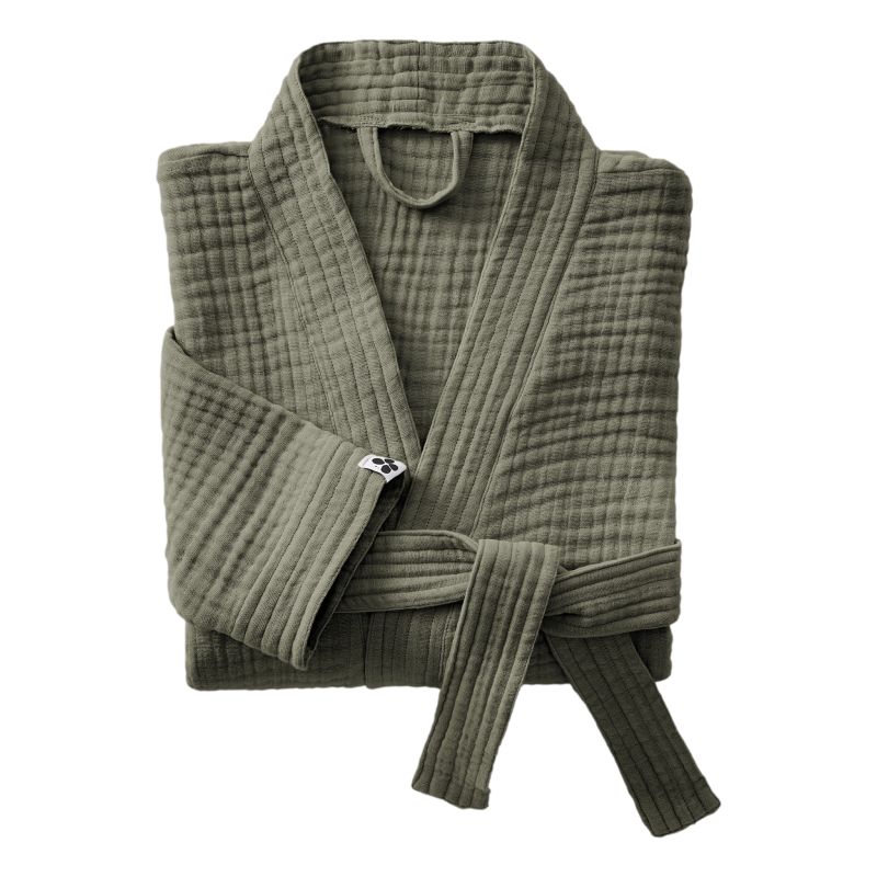 Peignoir Kimono Mixte Gaze De Coton Unie Gaïa L'Effet Papillon - Gaia Romarin - - Gaia Romarin -