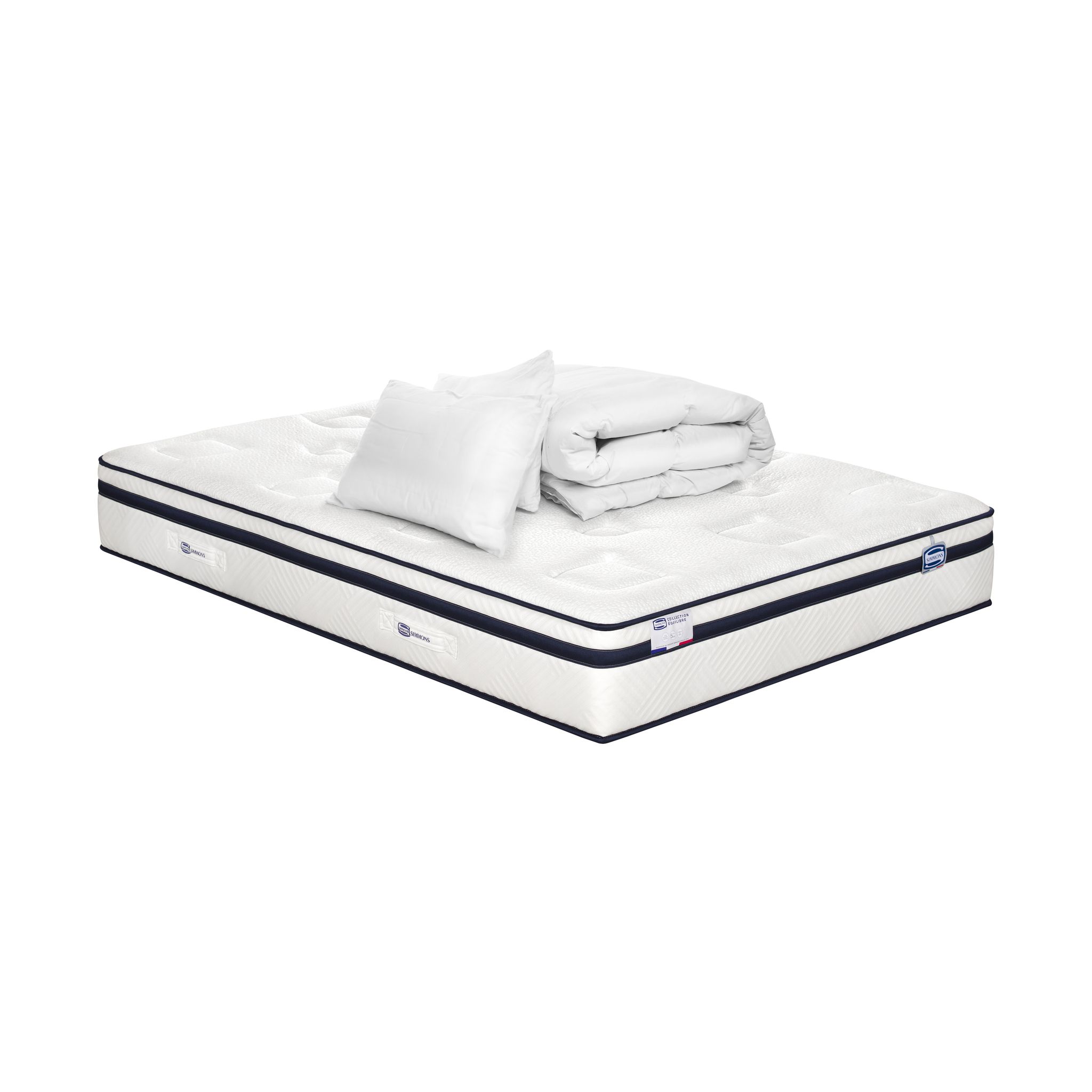 Matelas Incomparable 140x200 Hybride, Ferme H27 + Couette + 2 Oreillers