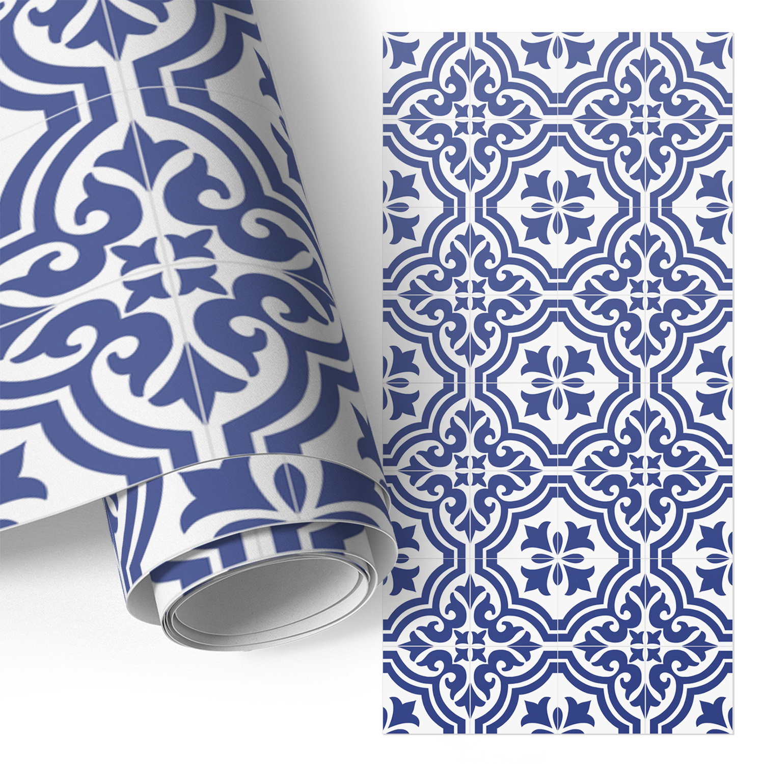 Film Adhesif Autocollant - Design Moderne - Imperméable - Pour Meubles - Pour Plans De Travail Motif Bleu 65x130 Cm