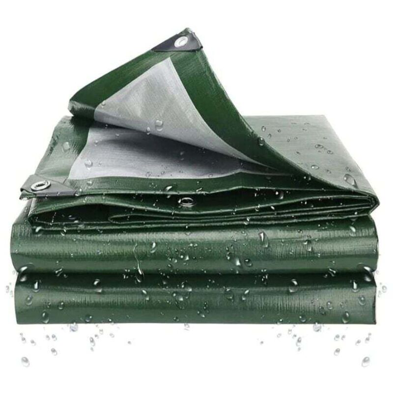 -2 M X 4 M Bache De Protection Exterieur,bâche Étanche Multi-usage En Polyéthylène,feuille Anti-poussière, Couverture De Caravane De Meubles (couleur: Vert)