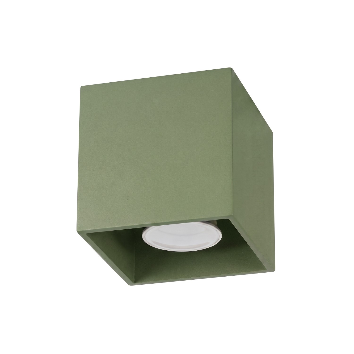 Plafonniers Quad Aluminium Vert Olive 1xgu10 10cm Sollux