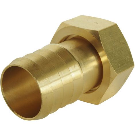Ayor - Raccord Cannelé Droit - Ecrou Tournant 3/8' Pour Tuyau D'Arrosage Ø12mm