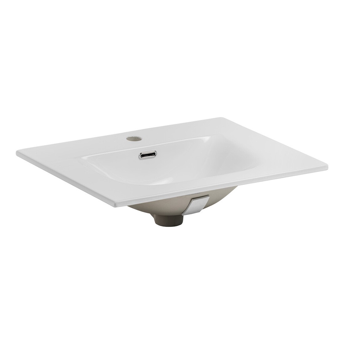 Vasque À Encastrer Veloa 60x46 Cm En Céramique Blanche Brillante