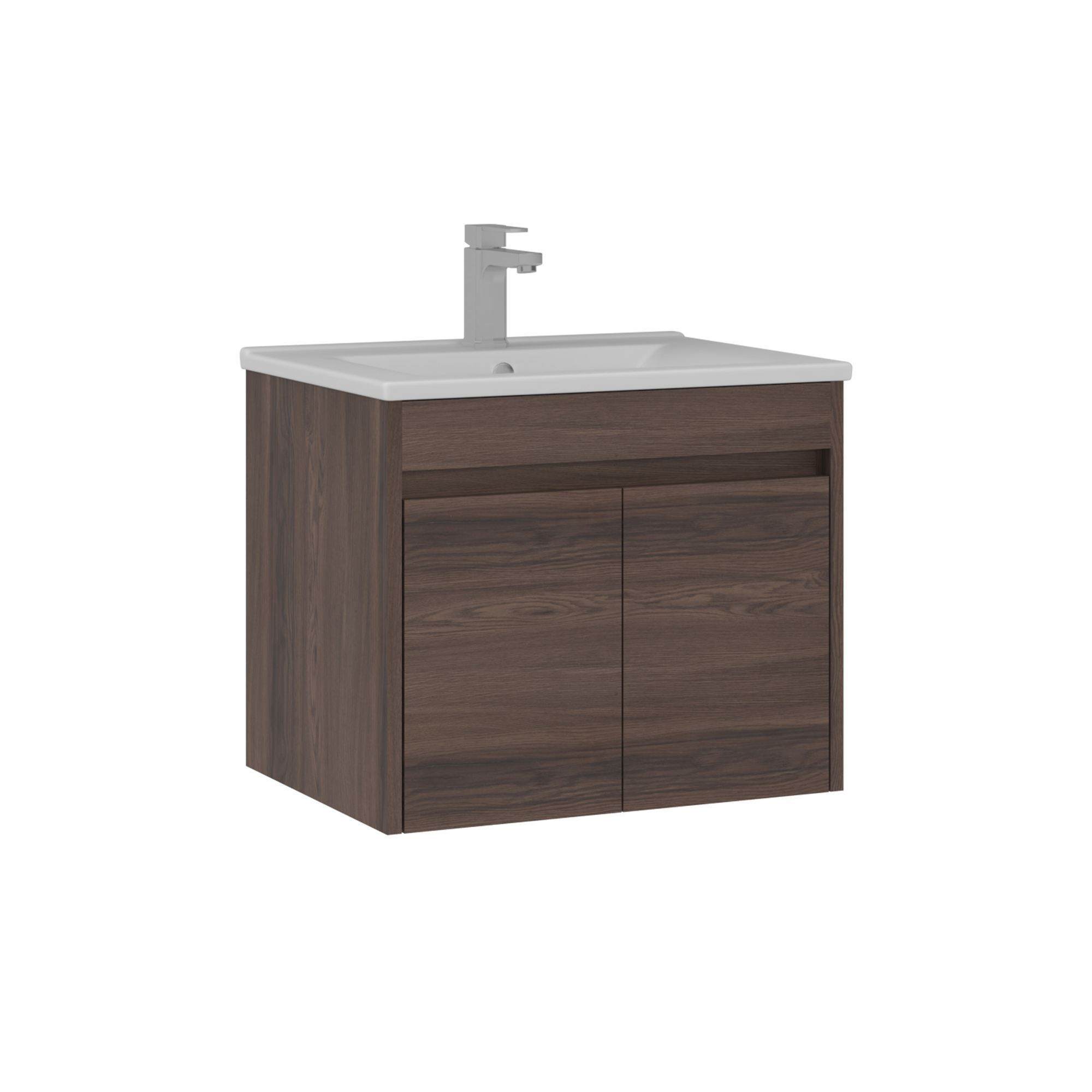 Meuble Vasque "side 65 V2" - 65 X 45 X 52 Cm - Dark Walnut