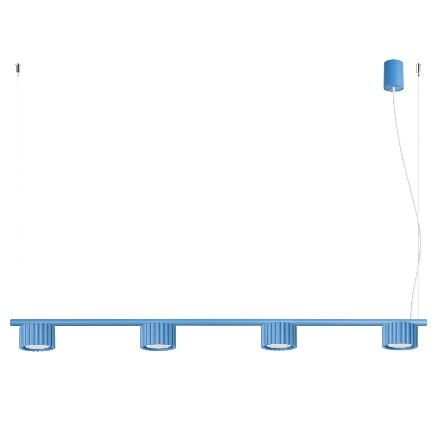Suspension Moderne Bleue Aura 4 À 4 Spots Gx53 10 W Sollux Lighting
